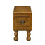 Solid wood end table, rectangular 23.6 inch narrow edge table with drawers, vintage bedside table， Antique Brown - Korvel