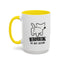 Introvertido. No molestar. Taza de café de gato en dos tonos