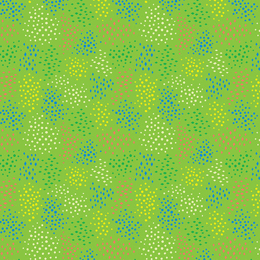 Ditsy Dots Grass Cotton Fabric - 44"/45" Per Yard