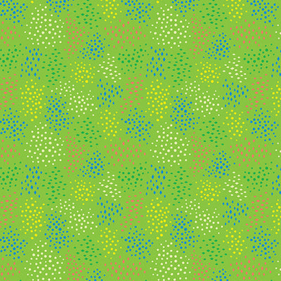 Tissu en coton Ditsy Dots Grass - 44"/45" par yard