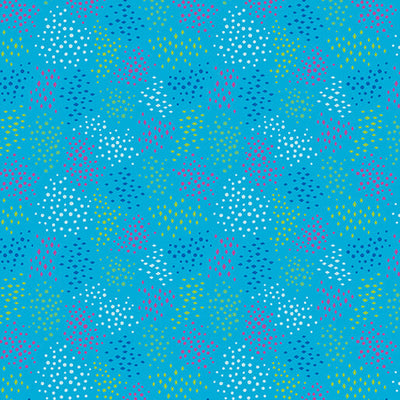 Ditsy Dots Teal Cotton Fabric - 44"/45" Per Yard