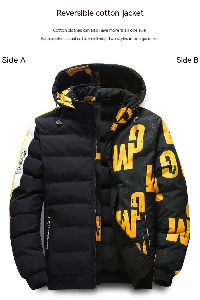 Men's Winter Thickened Cotton-Padded Puffer Jacket