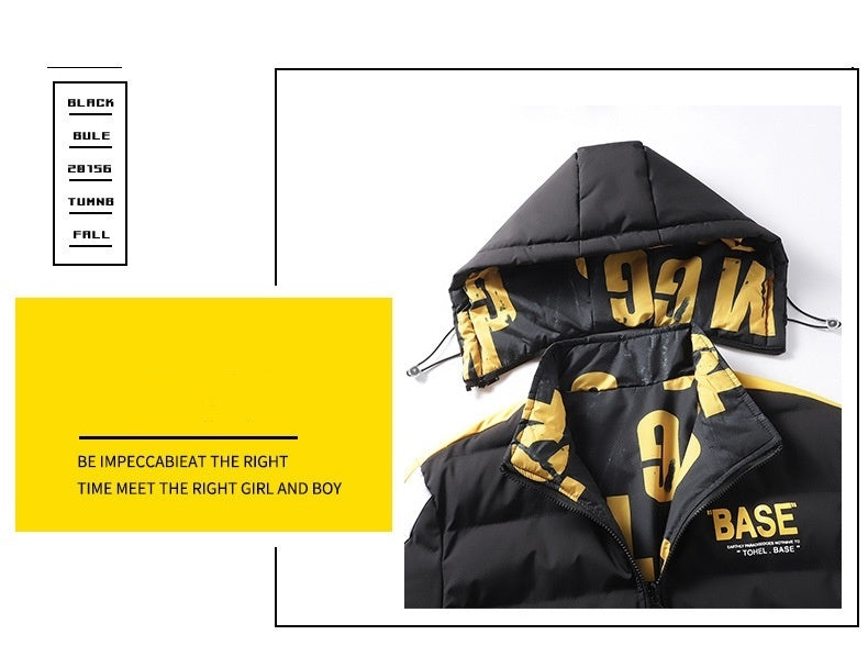 Men's Winter Thickened Cotton-Padded Puffer Jacket