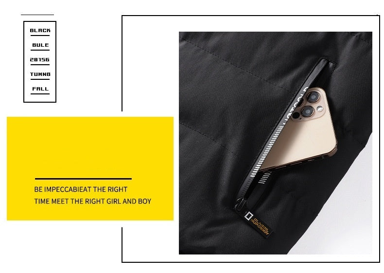 Men's Winter Thickened Cotton-Padded Puffer Jacket