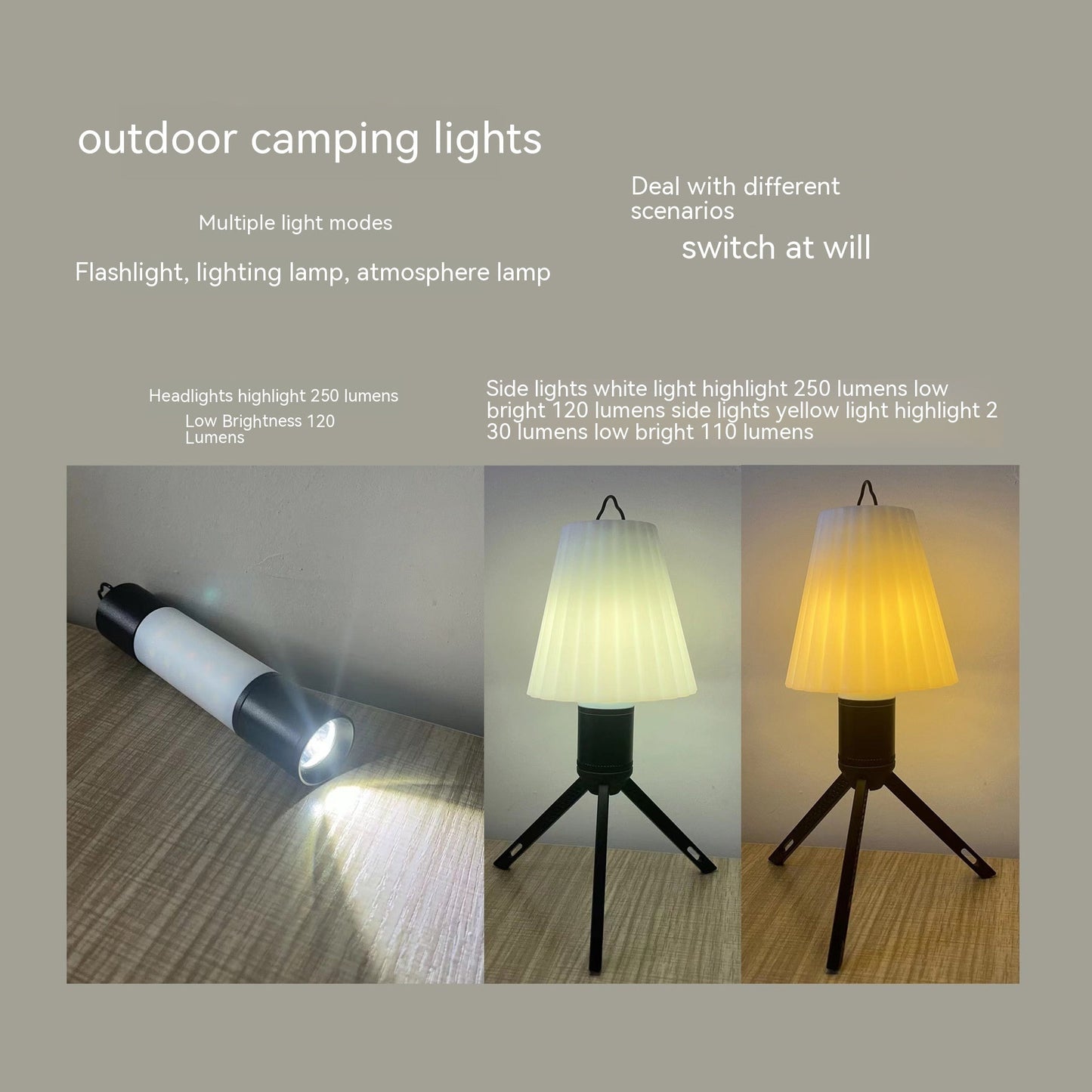 Linterna de Camping Exterior Premium con Iluminación LED