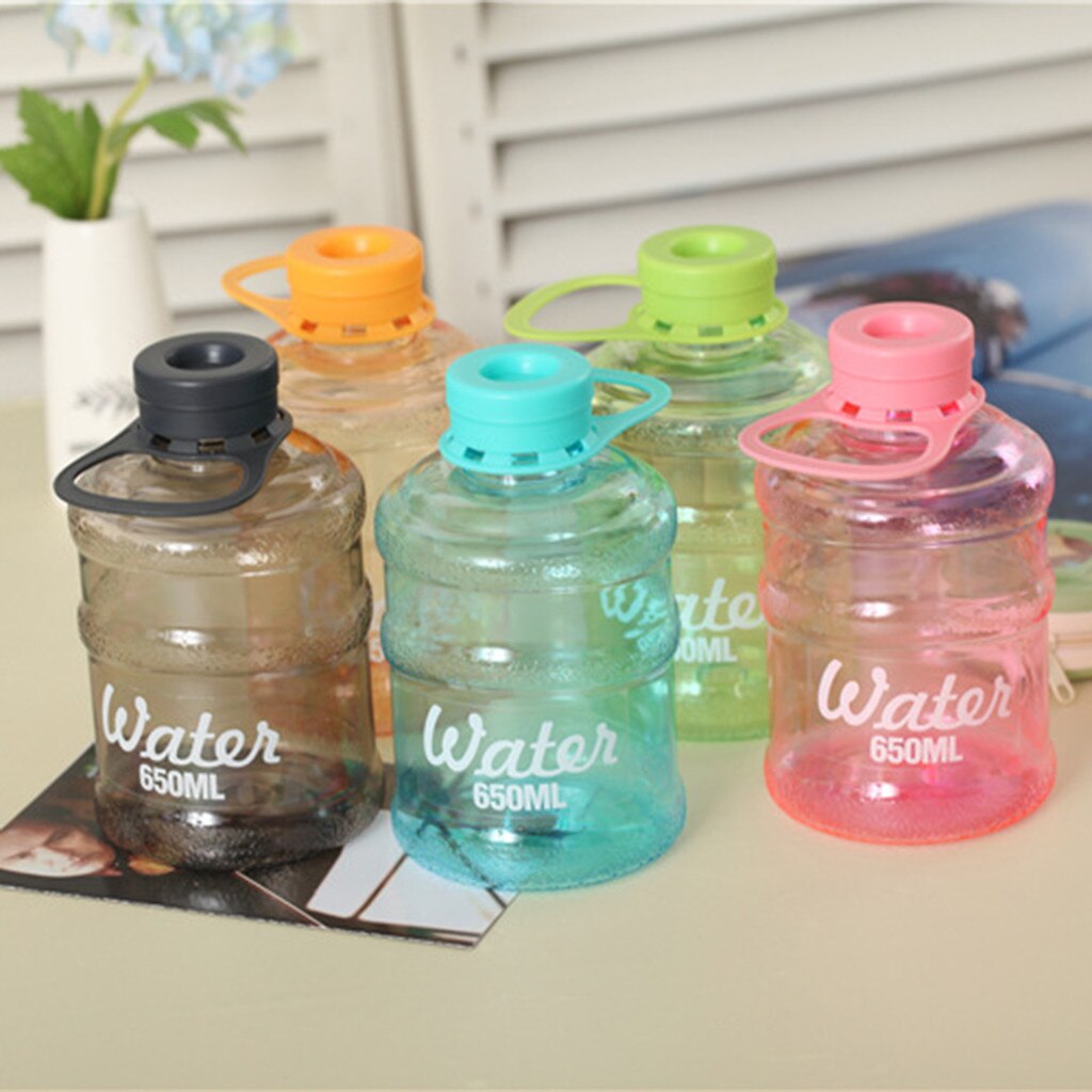 650ml Larg Size Sports Water Bottle Portable Plastic Spray Bottle Leakproof Travel Cup - Korvel