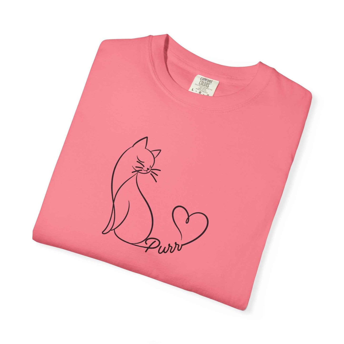 Purr Line Art Cat Unisex T-Shirt