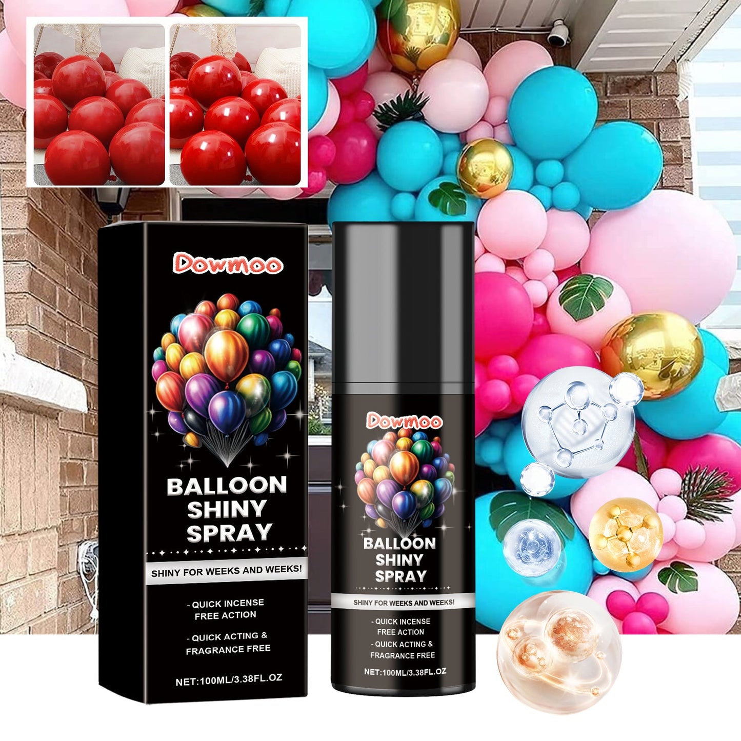 Balloon Shiny Spray, Balloon Safety Long-Lasting Gloss Appearance Polishing Brightening Spray - Korvel