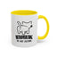 Introvertido. No molestar. Taza de café de gato en dos tonos