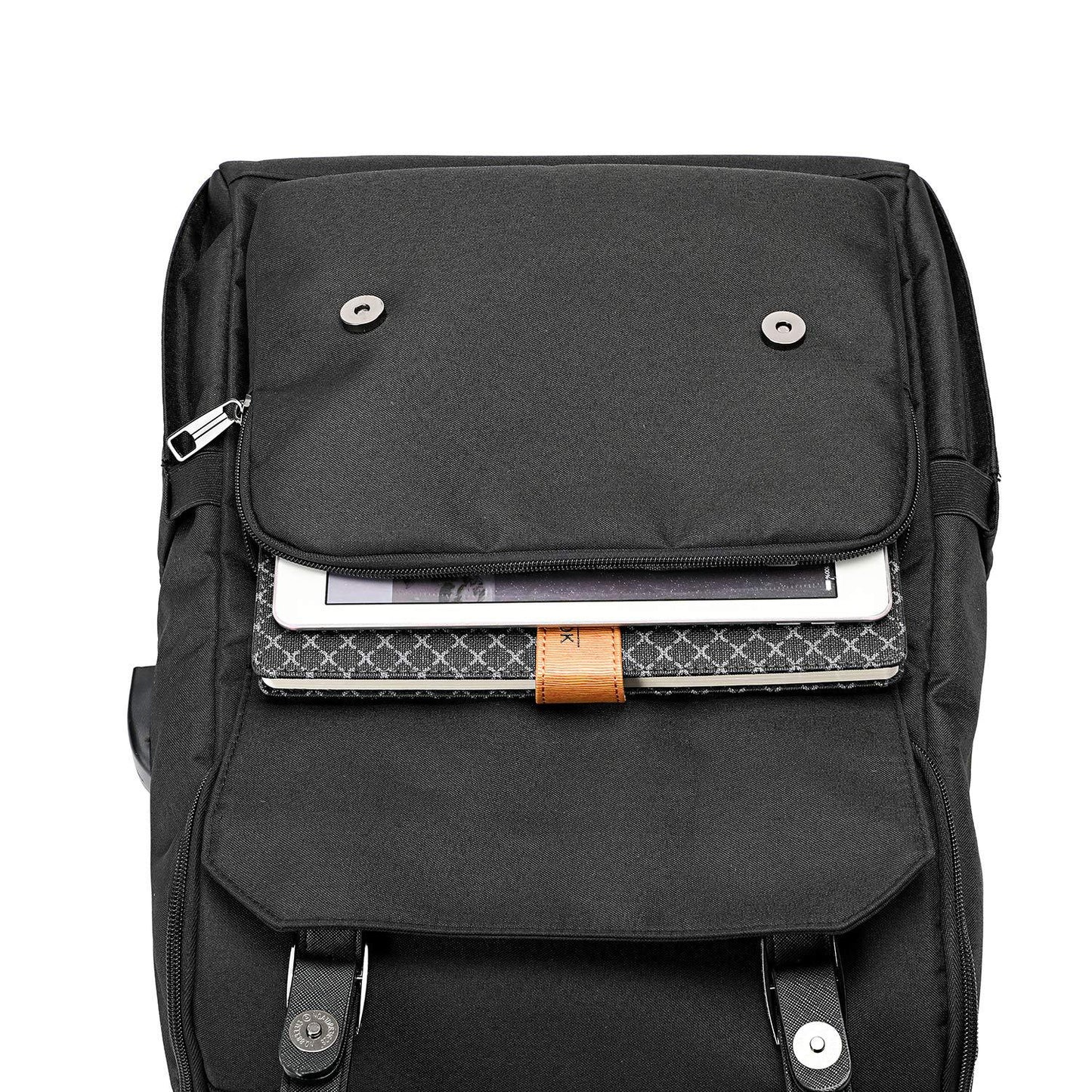 Mochila Retro de Viaje para Laptop de Hombre con Puerto USB