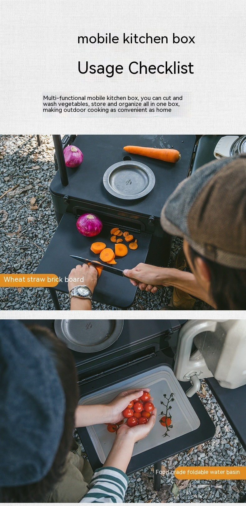 Juego de Cocina Móvil Premium para Exteriores en Verde Aguacate