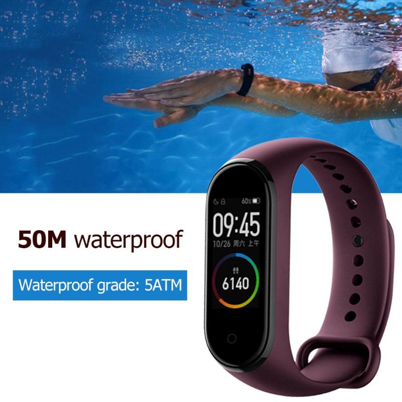 Chinese Version Xiaomi Mi Band 4 5ATM Heart Rate Smart Wristband (Wine Red) - Korvel