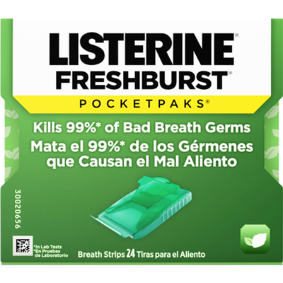 Listerine Fresh Burst Pocket Packs Breath Strips - 24 Count