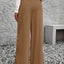 Pantalons larges à taille haute avec lien