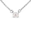 Collar de diamante ovalado cultivado en laboratorio de oro blanco de 14 quilates