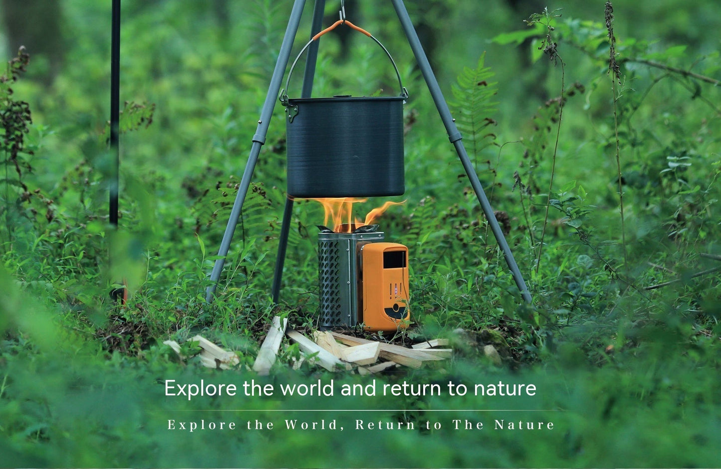 Estufa de Camping Plegable con Generación de Energía Térmica y Detección de Aves