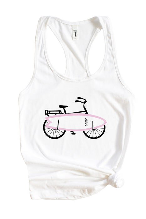 Bike & Surf Racerback Tank Top
