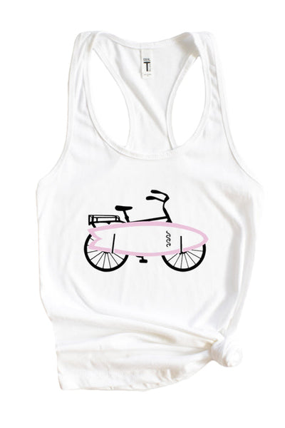 Bike & Surf Racerback Tank Top