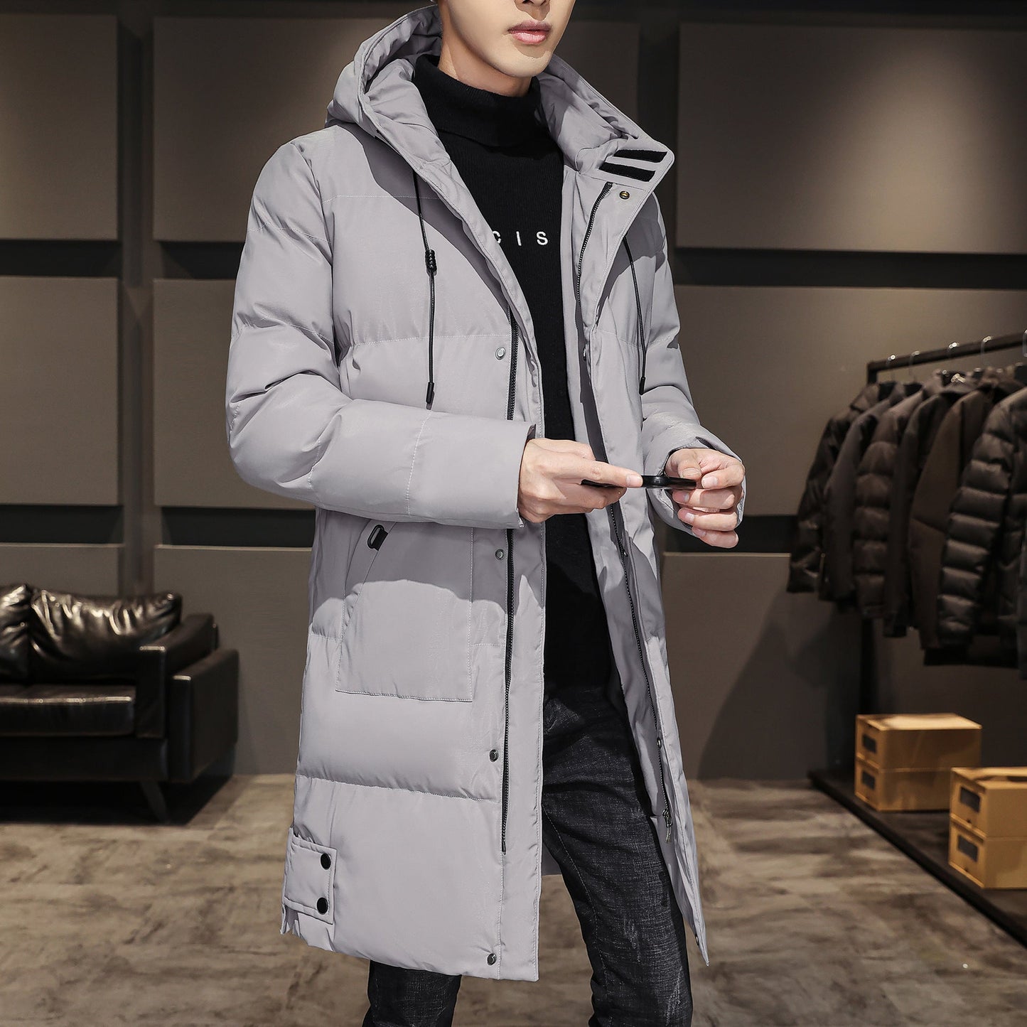 Parka de algodón de invierno para hombres grandes - Elegante y cómodo