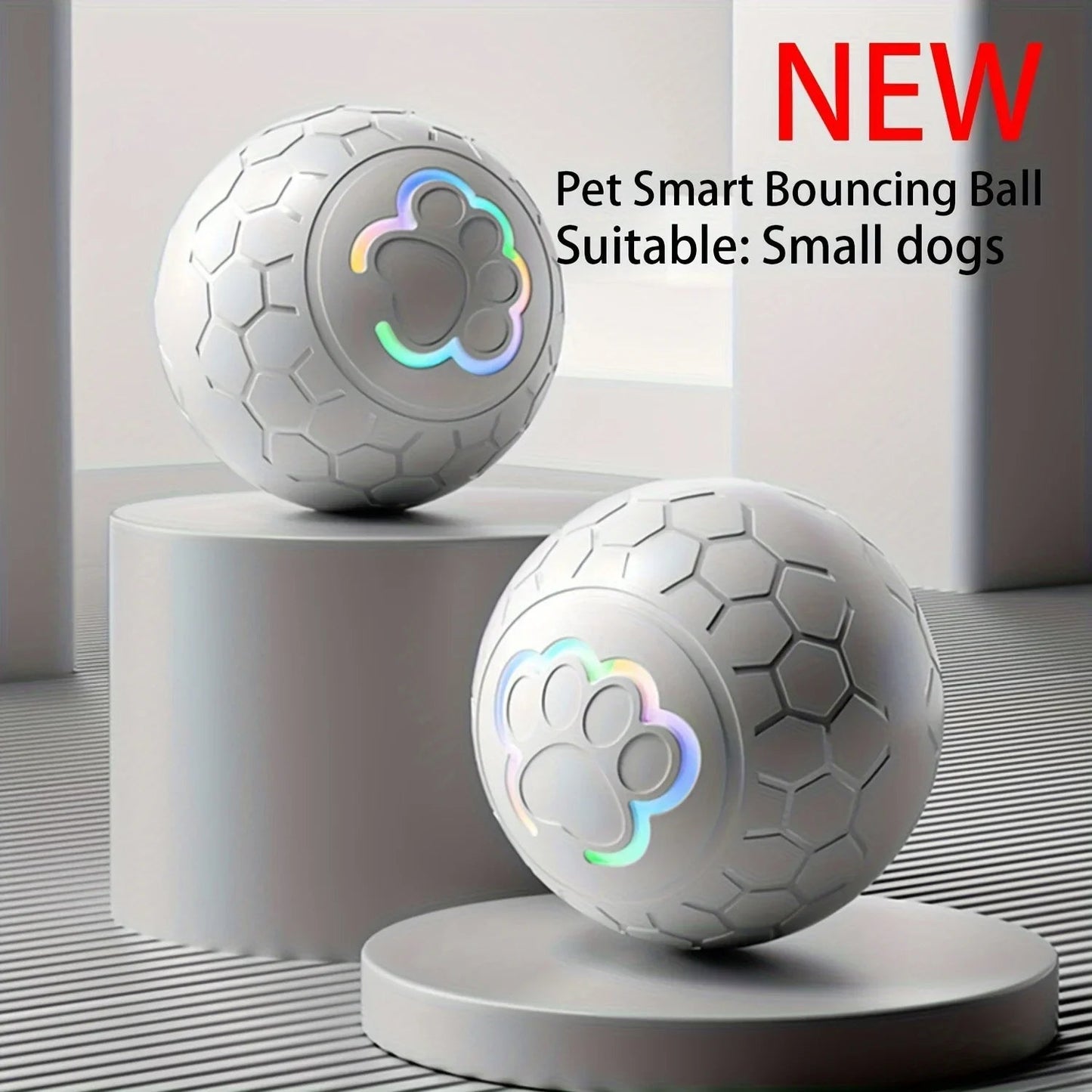 Interactive Rechargeable Dog Toy Ball - Smart Bouncing Fun