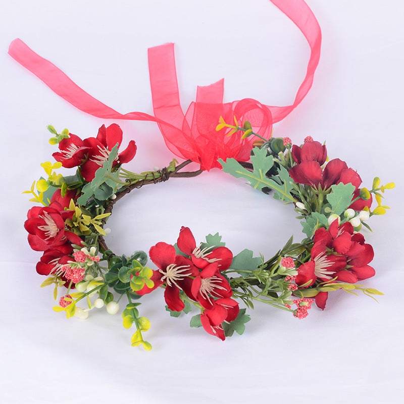 Couronne de Fleurs Élégante pour Mariage et Photographie