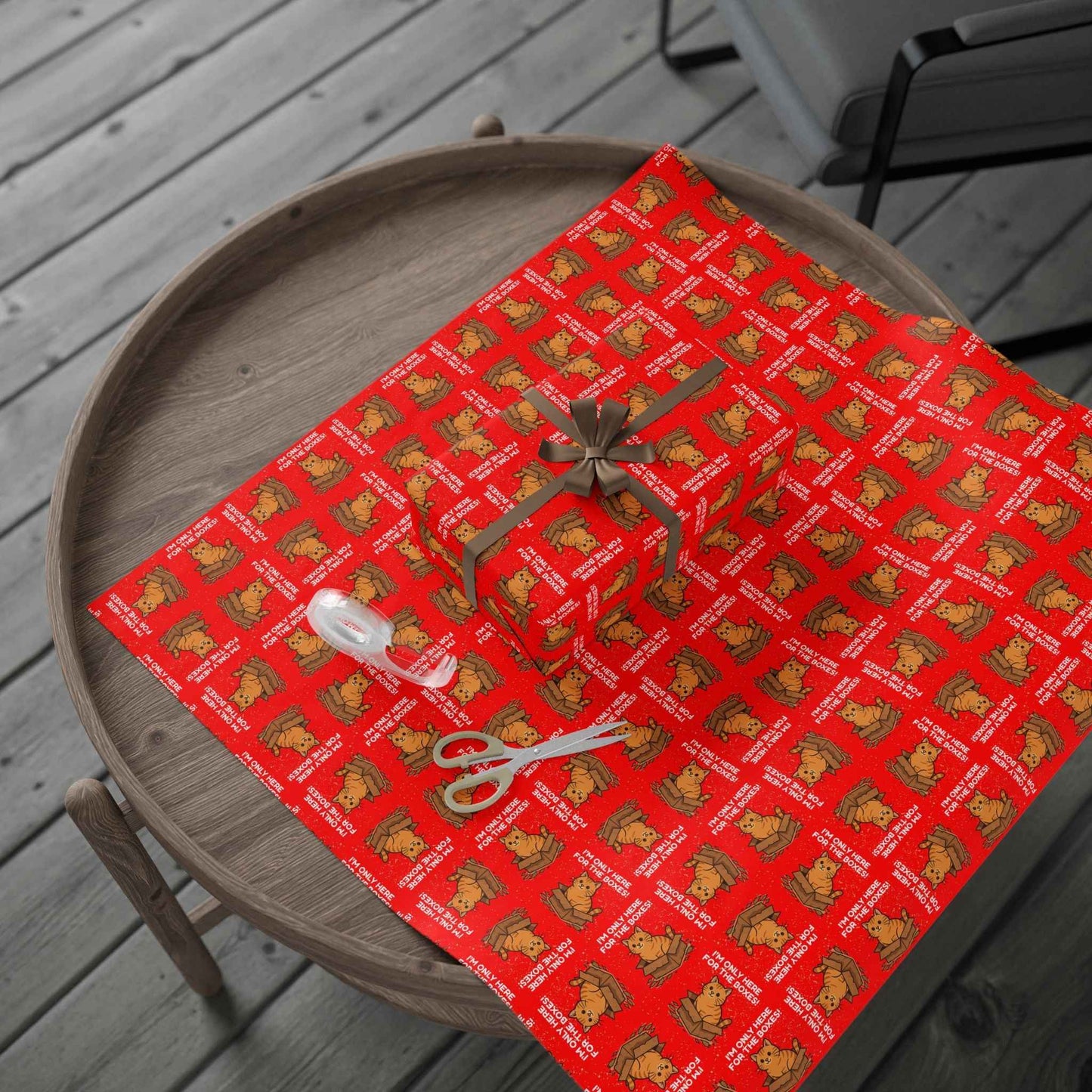 I’m Only Here for the Boxes – Cat-Themed Wrapping Paper