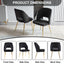 Ensemble de 4 chaises de salle à manger en velours noir élégant