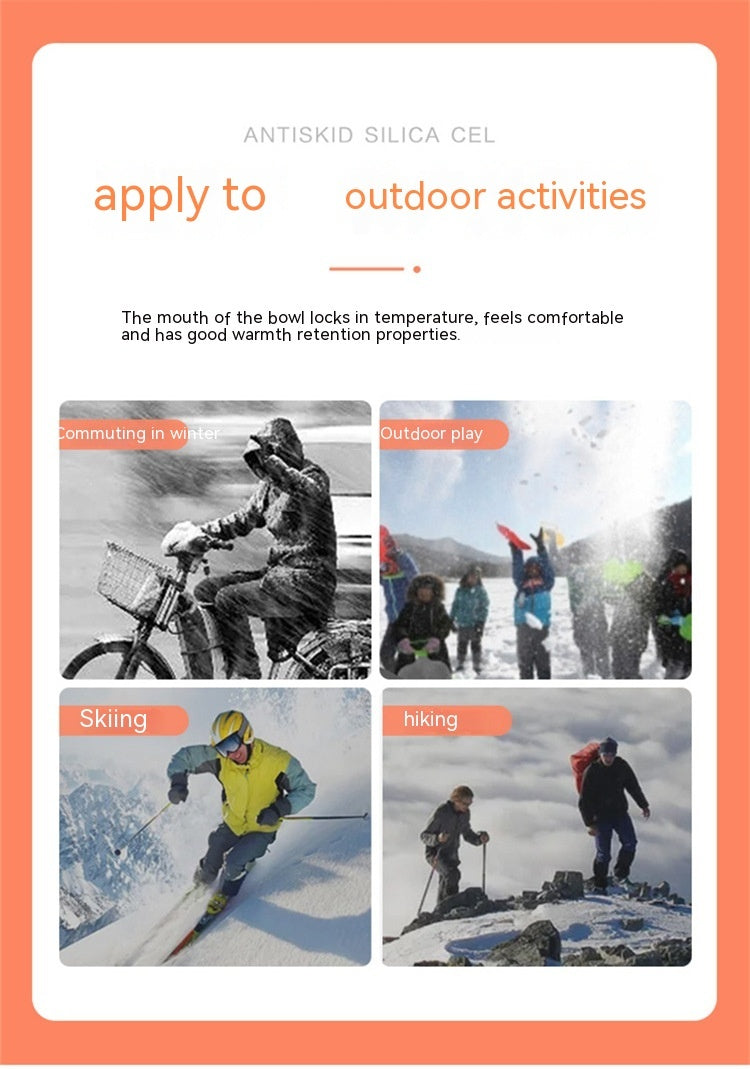 Gants de ski en velours épais pour enfants