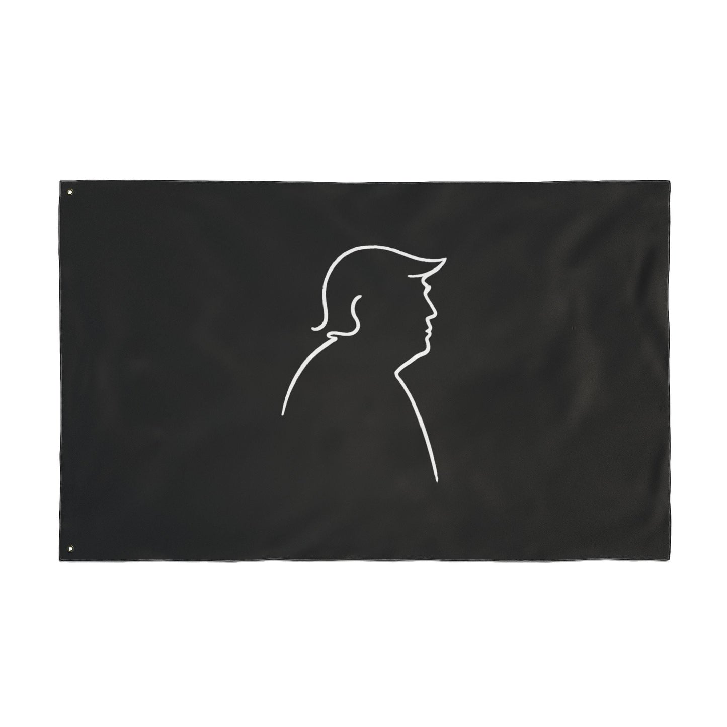 Minimalist Line Portrait Flag – Modern Political Design