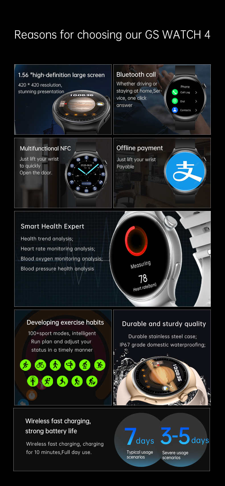 GS Watch 4  Smart bracelet - Korvel
