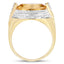 Bague en argent sterling avec citrine et diamants blancs de 4,56 carats