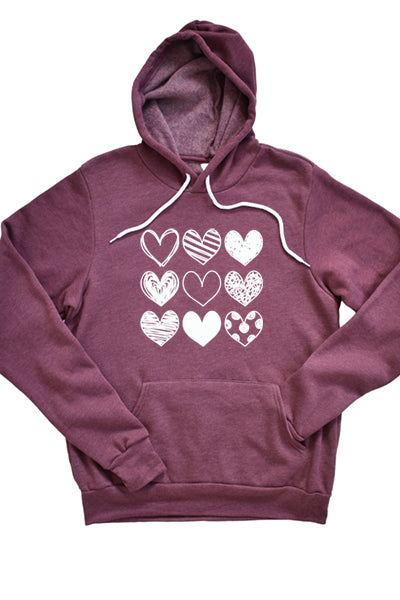 Nine Hearts Unisex Hoodie