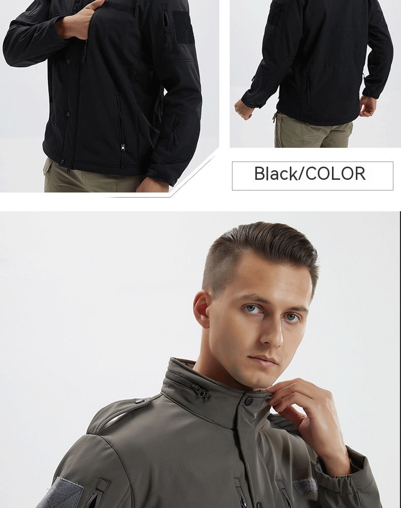 Chaqueta Deportiva de Camuflaje de Forro Polar Impermeable para Hombre
