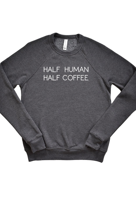 Cozy Unisex Half Human Half Coffee Sweatshirt - Korvel