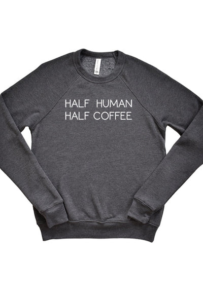 Cozy Unisex Half Human Half Coffee Sweatshirt - Korvel