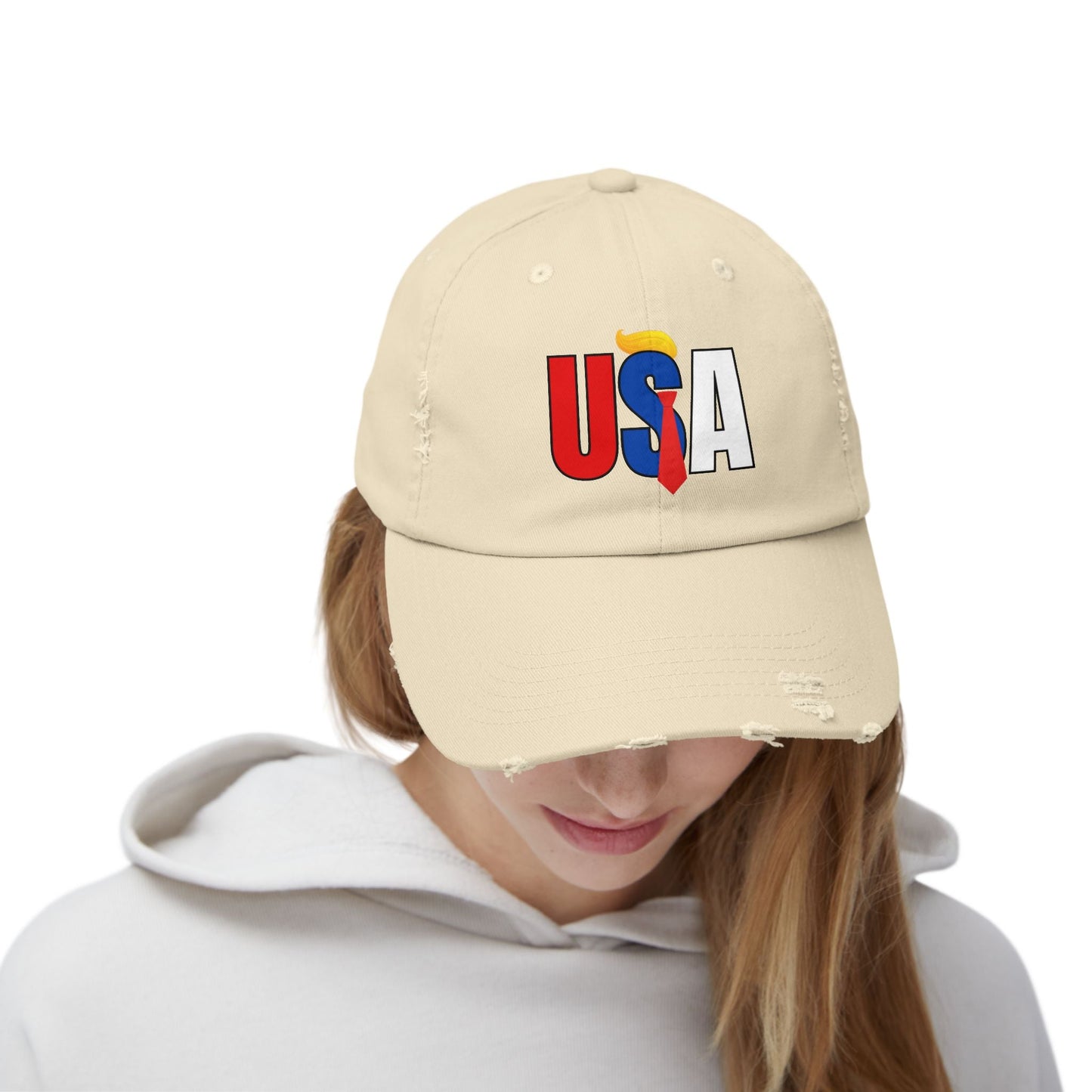 Gorra Unisex Tendencia Distressed USA