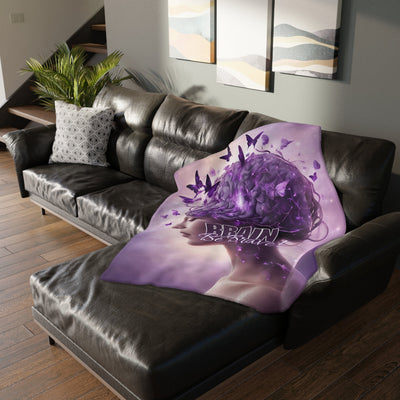 Brain Be Brave Velveteen Microfiber Blanket