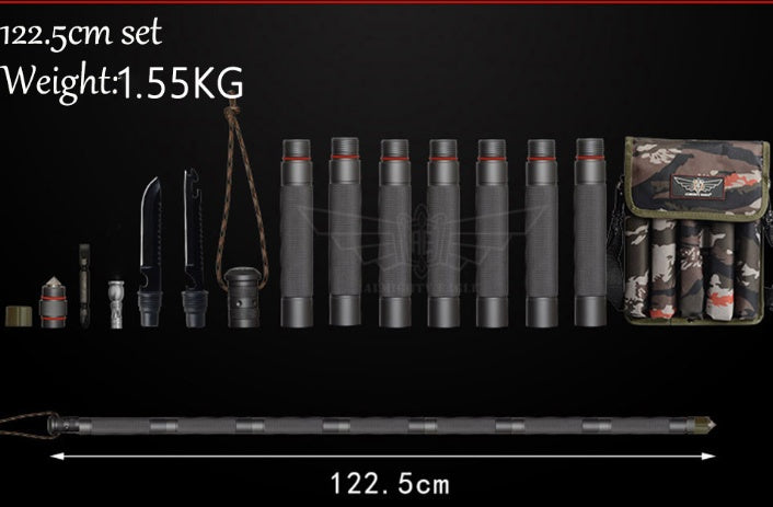Multifunctional Tactical Alpenstock for Hiking and Camping