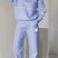 Plus Size Striped Quarter Zip Top and Pants Set