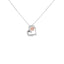 14K Rose Gold Plated Diamond Paw & Heart Pendant Necklace