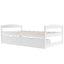 Elegant Twin Size Platform Bed with Two Drawers - White