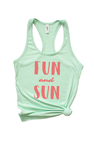 Fun and Sun Racerback Tank Top