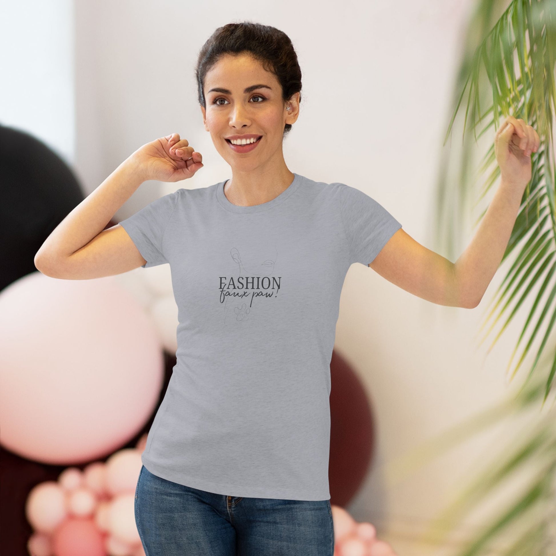 Trendy Women's Triblend T-Shirt - Fashion Faux Paw - Korvel