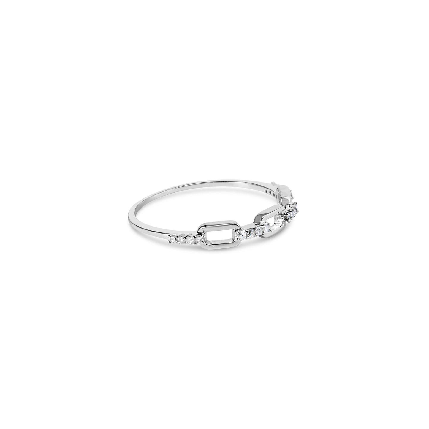 Bague en Argent Sterling .925 avec Accent de Diamant - Taille 6