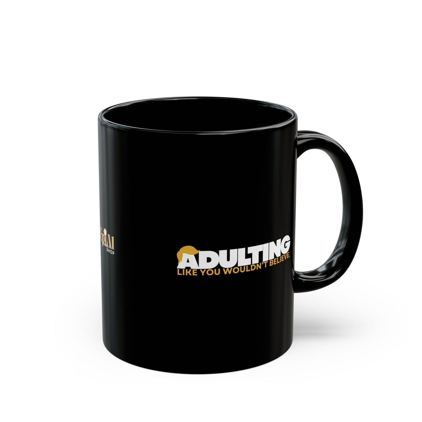 Mug en céramique noire Adulting - 11oz et 15oz