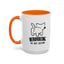 Introvertido. No molestar. Taza de café de gato en dos tonos
