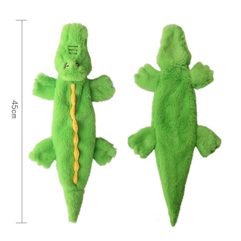 New Pet Plush Crocodile Pig Elephant Sound Paper Toy Dog Boredom-Relieving Durable Shell Toy - Korvel