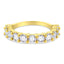 14K Yellow Gold Plated Sterling Silver 2.00 Cttw Diamond Band Ring - Size 7
