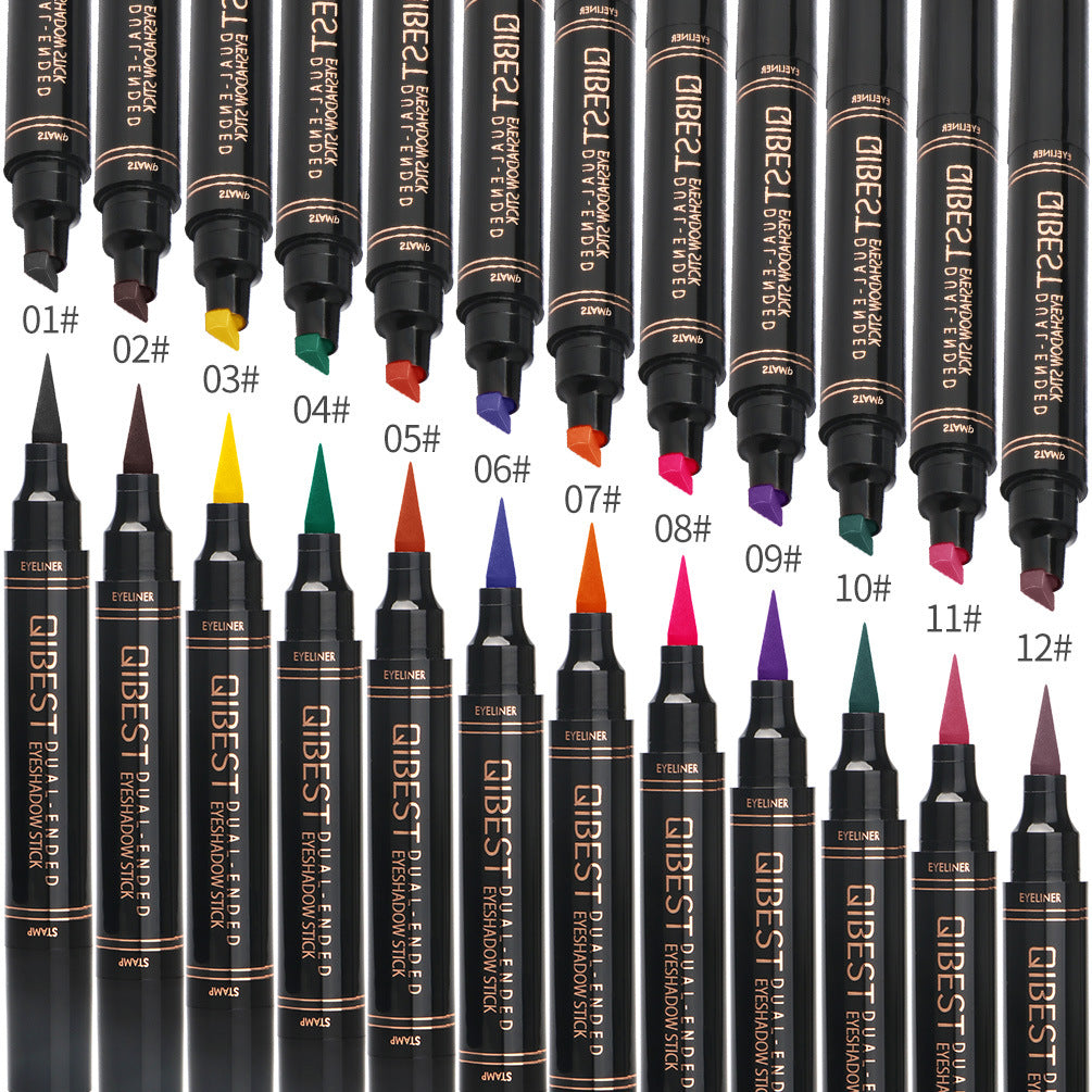 Lápiz de Eyeliner de Color Doble Punta QIBEST