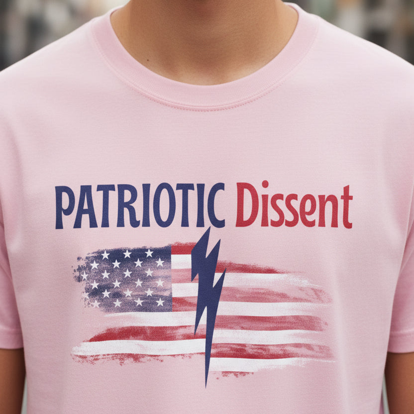 Patriotic Dissent Unisex T-Shirt – American Flag Design
